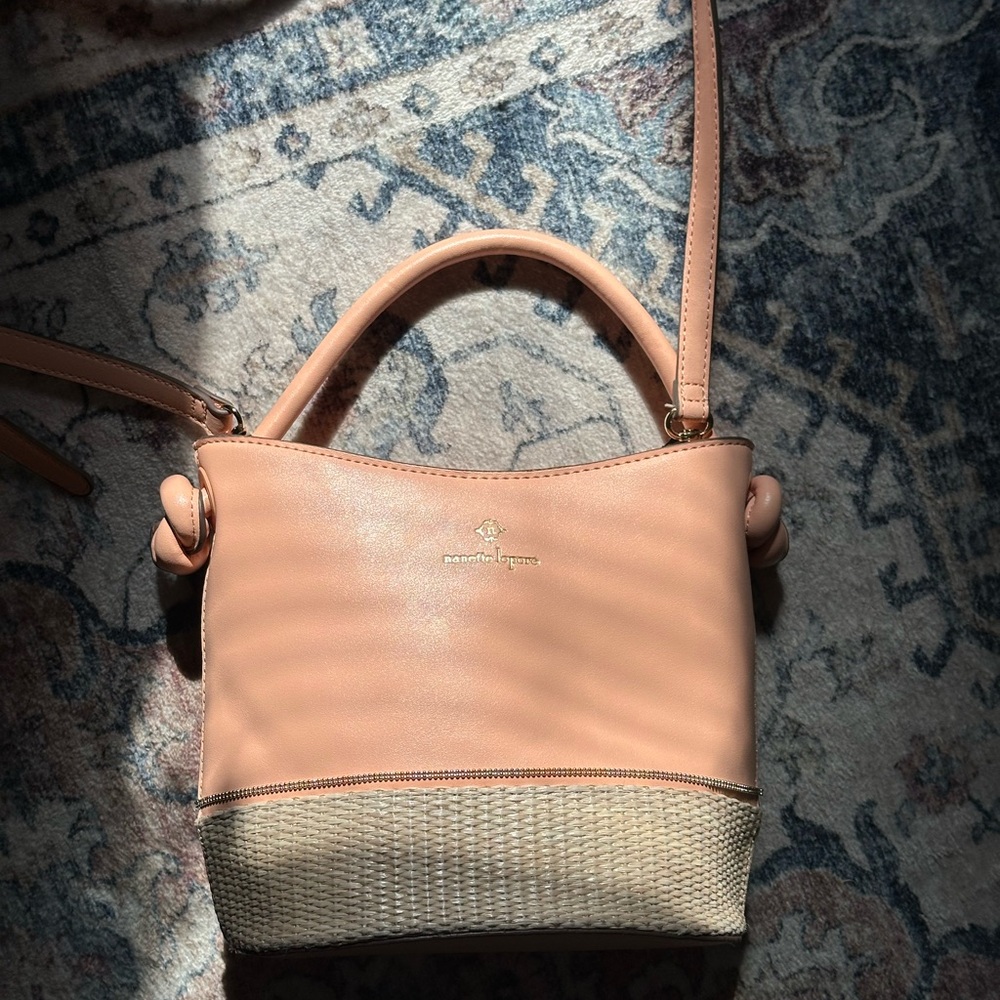 Nanette Lepore Peach and Cream Crossbody Bag